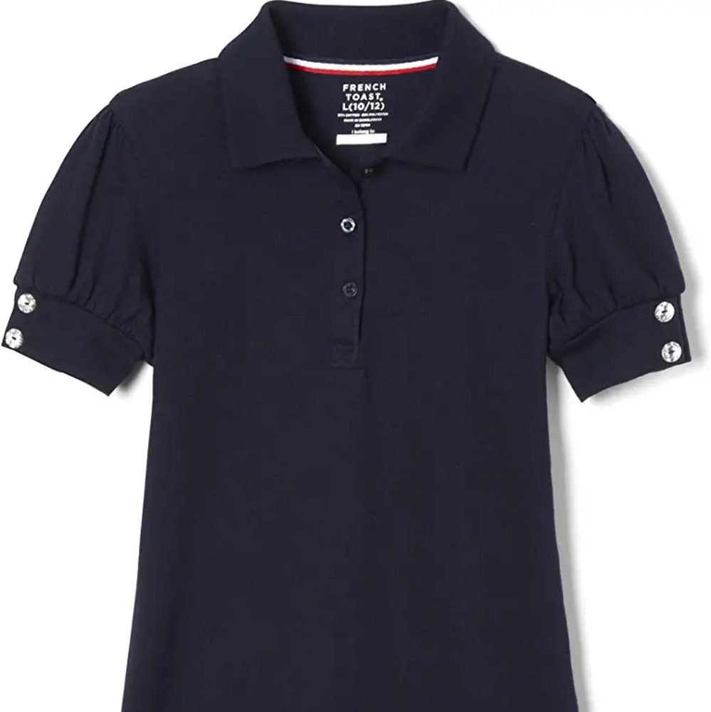 French Toast Girls Puff Sleeve Polo